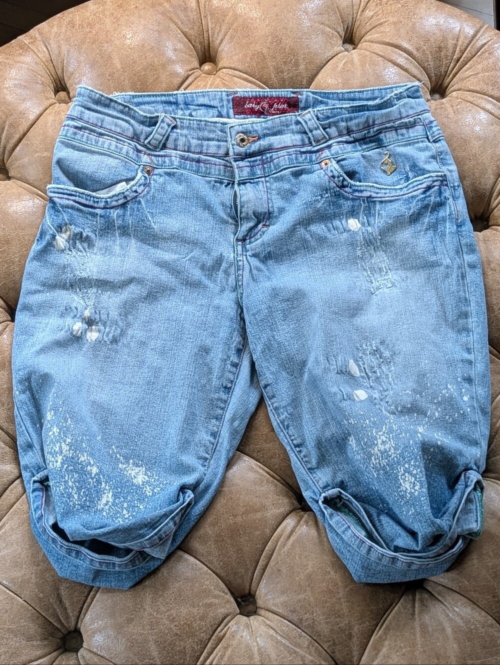 Baby Phat Y2K Vintage Denim Carpis Logo Embroidered Back Pocket Size 13 Wmn